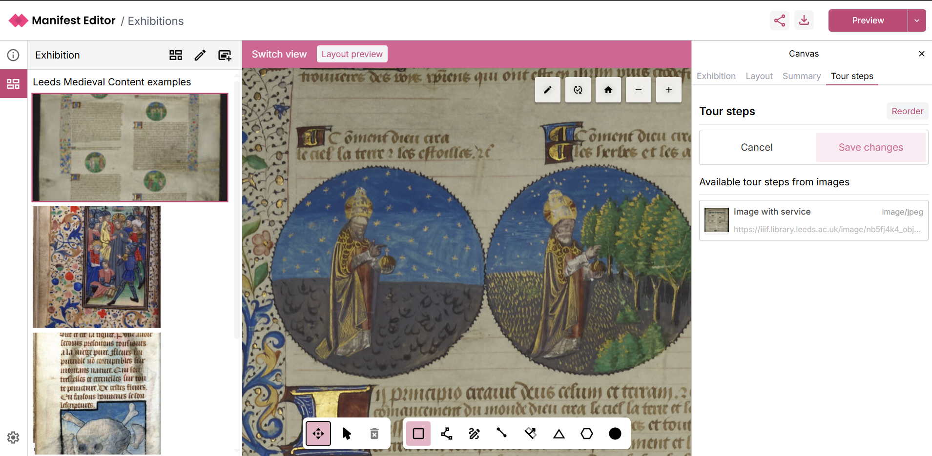 Zoom to the required location